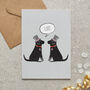 Black Labrador Gay Wedding / Civil Partnership Card, thumbnail 1 of 2