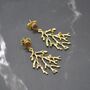 Green Pink Tourmaline Earrings: Gold Plated Sterling Silver, October Birthstone, thumbnail 9 of 9