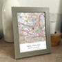 Favourite UK Map Personalised Taupe Framed Print, thumbnail 3 of 9