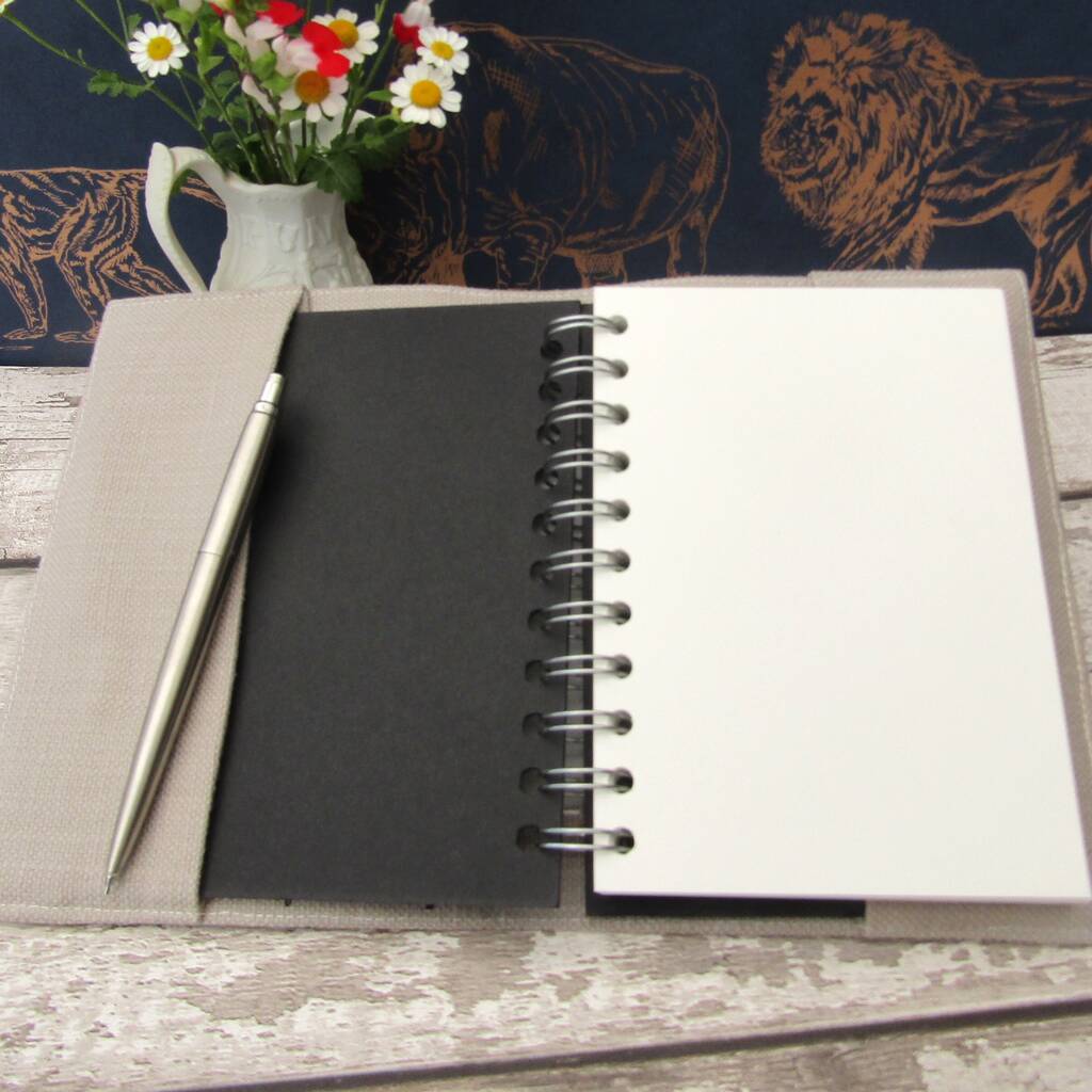 Personalised Notebook, Reusable, Flower By Oscar & Toots