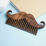 Personalised Wooden Beard And Moustache Comb, thumbnail 2 of 9