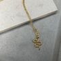 Sterling Silver Gold Plated Snake Necklace, thumbnail 5 of 10