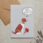 Liver And White Springer Spaniel Mother's Day Card Dog Mum Card From The Dog, thumbnail 1 of 12