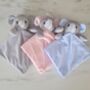 Personalised Elephant Baby Giftset, Grey, Green, Beige, Pink Or Blue, thumbnail 5 of 6