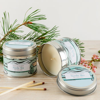 Nordic Sky Fresh Mint Scented Candle, 2 of 2