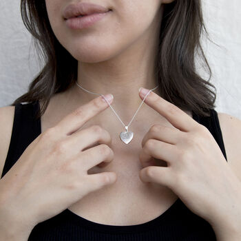 Personalised Sterling Silver Heart Locket Necklace, 3 of 9