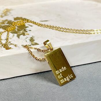 Made Of Magic Gold Stainless Steel Pendant Necklace, 2 of 3