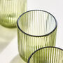 Palermo Set Of Four Green Ribbed Tumblers, thumbnail 4 of 4