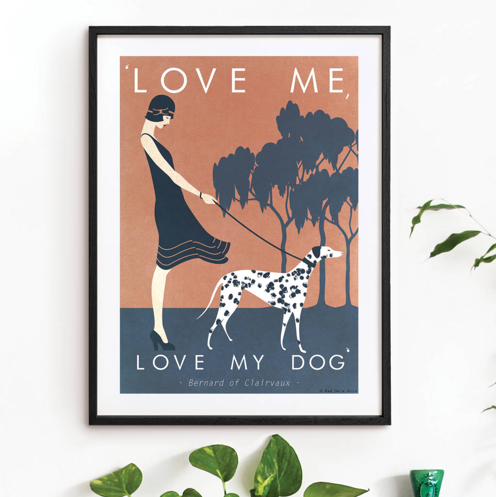 'Love Me Love My Dog' Art Print, 1 of 3
