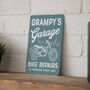Vintage Motorbike Personalised Metal Garage Sign, thumbnail 1 of 4
