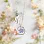 Forget Me Not Initial Necklace, thumbnail 1 of 7