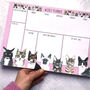 Cats Desk Weekly Planner Notepad, thumbnail 5 of 5
