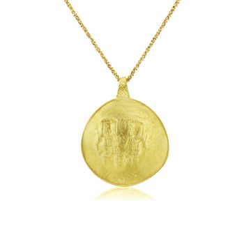 Gold Vermeil Byzantine Round Pendant, 5 of 6