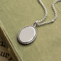 Engravable Sterling Silver Oval Necklace, thumbnail 3 of 6