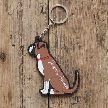 Personalised Father's Day Keyring From The Dog, 5 of 12