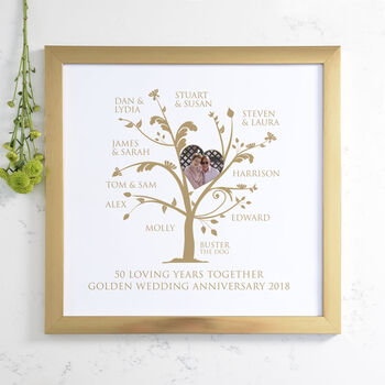 Personalised Golden Anniversary Photo Family Tree, 3 of 11