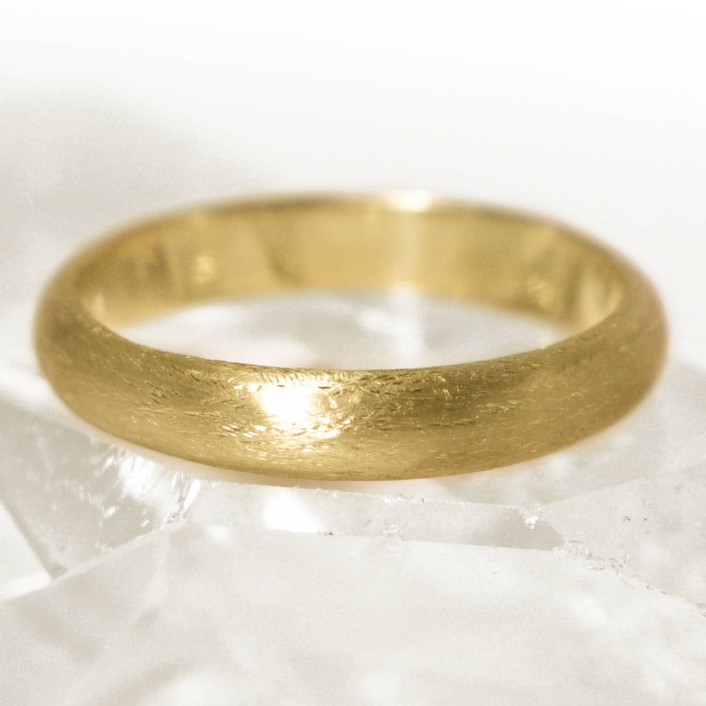 4mm D Profile 18ct Gold 'cavanacaw' Wedding Ring By Jacqueline & Edward ...