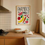 Farmer's Market Kitchen Wall Art Hand Painted Print, thumbnail 4 of 6