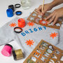 Eco Friendly Fabric Inks Blue, Neon Orange, Glow, thumbnail 1 of 12