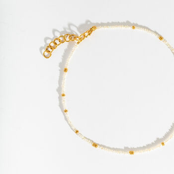 Beaded Pearl And Gold Vermeil Plated Necklace, 5 of 6