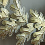 Large Gold Metal Oak Leaf Wreath, thumbnail 3 of 3