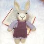 Handmade Crochet Rabbit Soft Toy, thumbnail 3 of 6