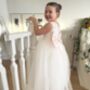 Maryanne Baby Pink + Ivory White Skirt Flower Girl Dress, thumbnail 5 of 12