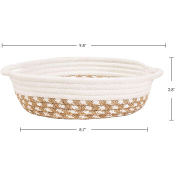 Set Of Two Woven Cotton Rope Storage Baskets, 4 of 5