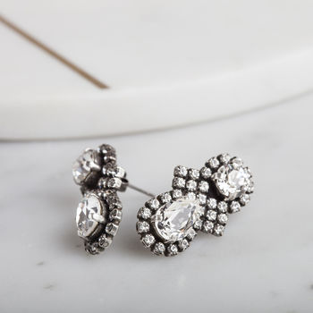 Art Deco Style Crystal Earrings, 2 of 3