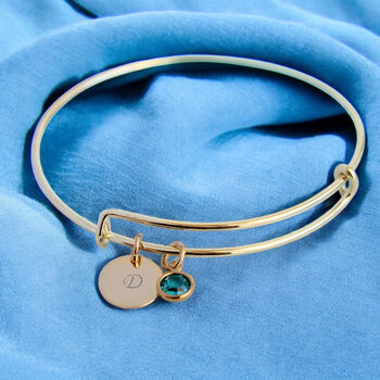 Personalised Birthstone Bangle, 7 of 11