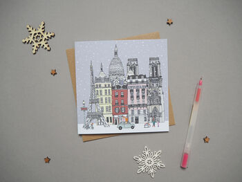 Five Cityscape Christmas Cards Mix And Match, 9 of 12