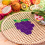 Grapes Handwoven Placemat Set Of Four, thumbnail 1 of 4