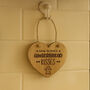'Gingerbread Kisses' Christmas Oak Hanging Heart | Home Decor, thumbnail 1 of 2