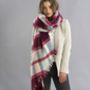 Personalised Mulberry To Grey Blanket Scarf, thumbnail 2 of 5
