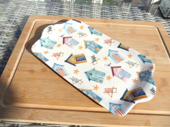 Handmade Sandwich Plate In Beach Huts Design, 3 of 10