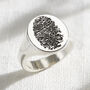 Chunky Oval Fingerprint Signet Ring, thumbnail 2 of 5