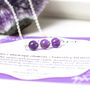 Amethyst Necklace, Anxiety Relief Healing Crystal, thumbnail 4 of 5
