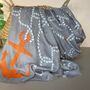 Rope And Anchor Print Scarf In Grey, thumbnail 1 of 4