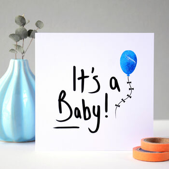 New Baby Card Yellow Balloon, 3 of 10