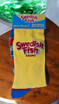Swedish Fish Socks Gift Set – One Size Handcrafted Box, 2 of 7
