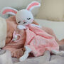 Personalised Pink Bunny Knotted Comforter, thumbnail 4 of 10