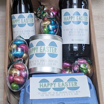 Personalised Chocolate And Alcohol Easter Gift Hamper, 3 of 3