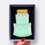 Personalised Birthday Cake Letterbox Cookie Green, thumbnail 1 of 8