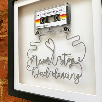 Framed Father's Day Personalised Cassette Mixtape Art, 6 of 7