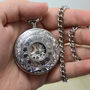 Engraved Pocket Watch Baroque Design, thumbnail 3 of 4