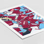 West Ham United Football Shirt Mash Up Print, thumbnail 2 of 3
