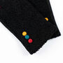 Black Boucle Gloves With A Pop Of Colour, thumbnail 3 of 6