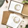 Spring Flowers Save The Date Cards And Envelopes, thumbnail 3 of 9
