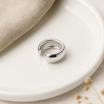 Chunky Sterling Silver Ear Cuff – 10mm, 3 of 5