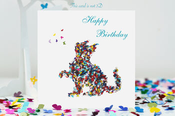 Butterflies And Blue Hydrangea 80th Birthday Card, 7 of 9